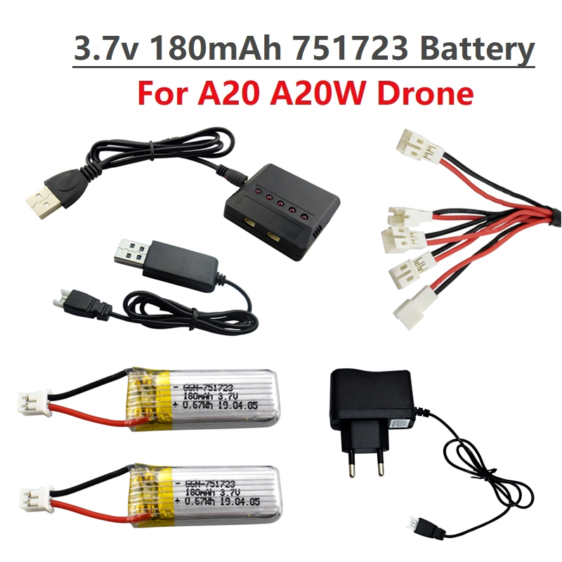 Drone Battery Balance Charger - Orijinal 3.7V 180mAh Lipo Pil ve