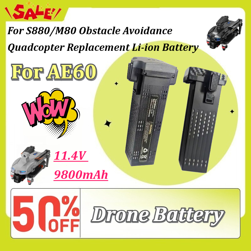 Drone Battery Li-Ion - Yeni 11.4V 9800mAh Şarj Edilebilir Drone