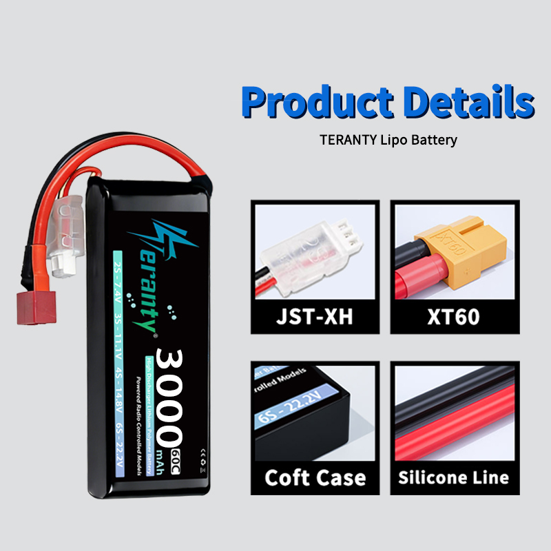 TERANTY 2S 3000mAh Lipo Pil 7. - Drone Battery Connector incelemesi ve fiyatı