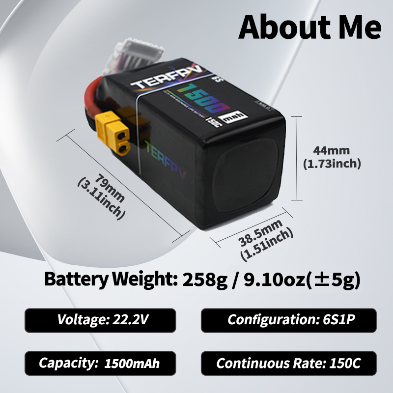 TERFPV Lipo Pil 6S 22.2V 1300/ - Drone Battery 6S incelemesi ve fiyatı
