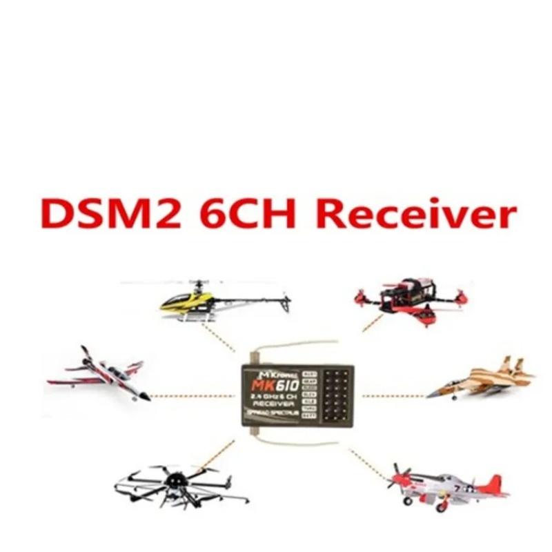 DSM2 MK610 AR6100 2.4G 6CH RC  - Drone Battery Plate incelemesi ve fiyatı