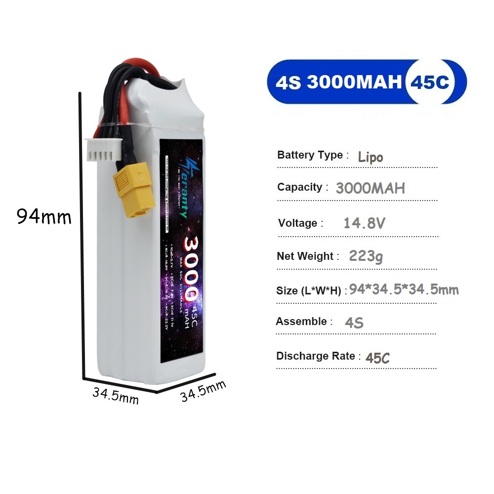 4S LiPo Pil 14.8V 1500mah 1800 - Drone Battery Li-Ion incelemesi ve fiyatı