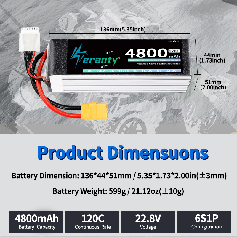 TERANTY 6S 4800mAh Lipo Pil 22 - Drone Battery 6S incelemesi ve fiyatı