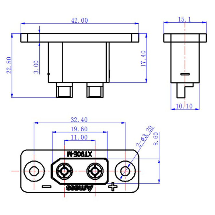 30PCSAmass Siyah XT90E-M Panel - Drone Battery Connector incelemesi ve fiyatı