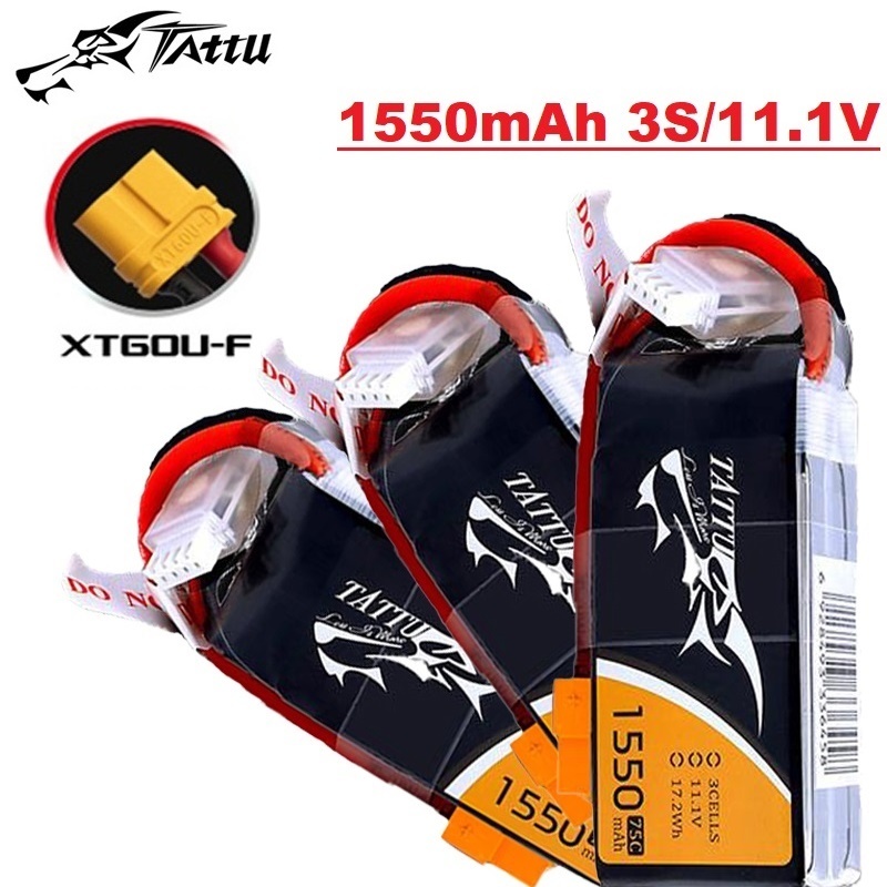TATTU 3S 11.1V 1550mAh RC LiPo - Drone Battery Li-Ion incelemesi ve fiyatı